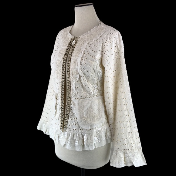 NWOT The Pyramid Collection Eyelet Lace Jacket NEW - Picture 3 of 14